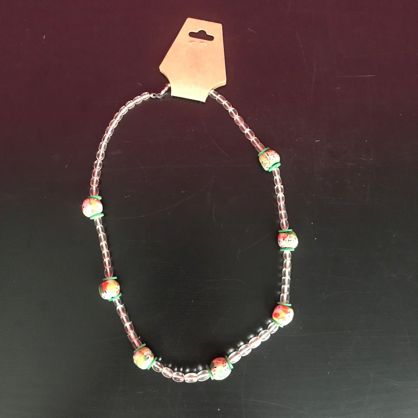 Fair Trade ketting gemaakt kralen keramisch/glas